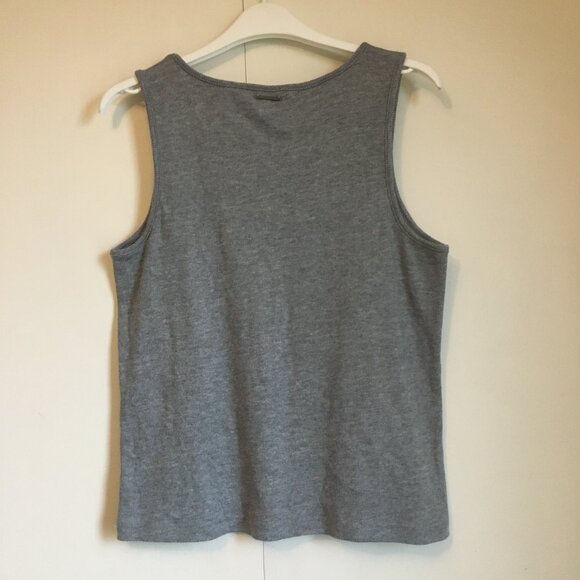 Grey Knit Thin Ribbed Tank Top - Picture 10 of 15